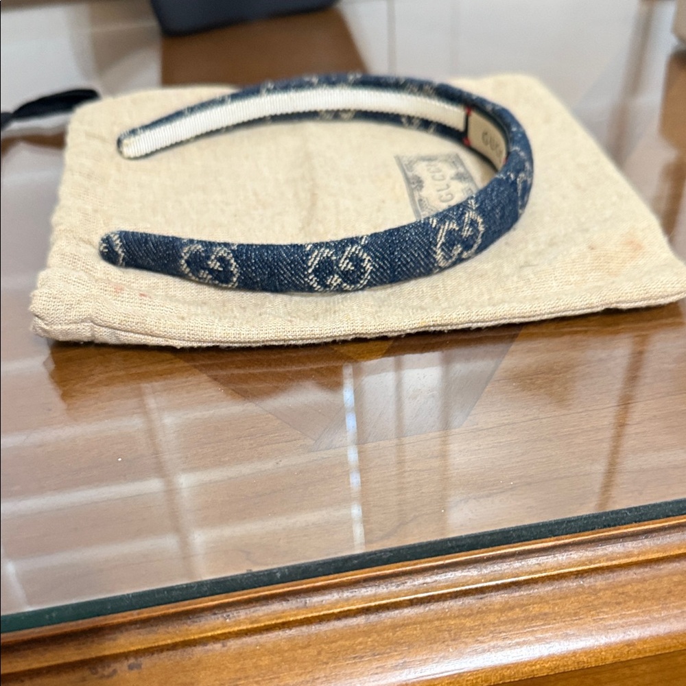Gucci Indigo Blue Denim Women's Headband - Picture 5 of 8